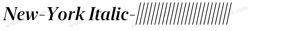 New-York Italic字体转换